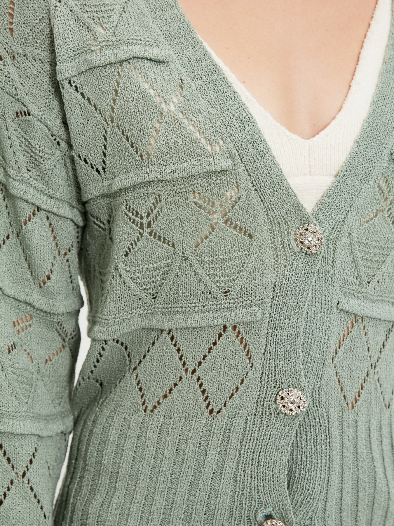 Светри та кардигани Trendyol модель TWOAW22HI0011/Mint Светри та кардигани Trendyol модель TWOAW22HI0011/Mint Фото