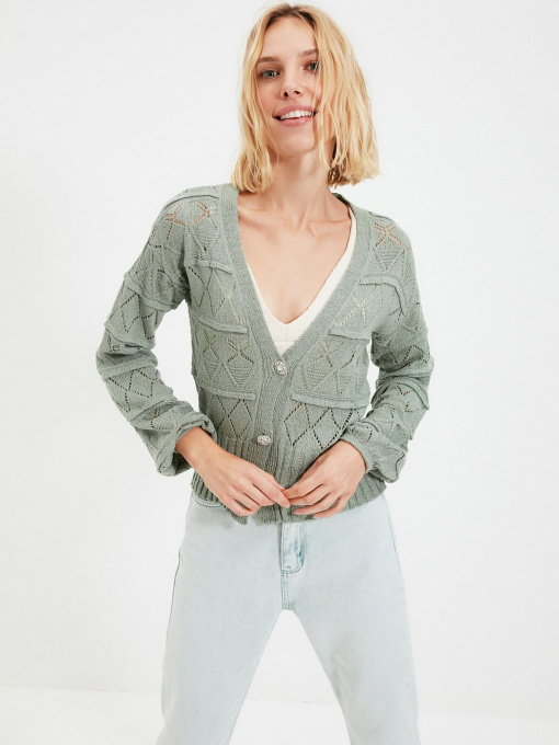 Свитры и кардиганы Trendyol модель TWOAW22HI0011/Mint Фото