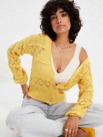 Свитры и кардиганы Trendyol модель TWOAW22HI0011/Sari Фото