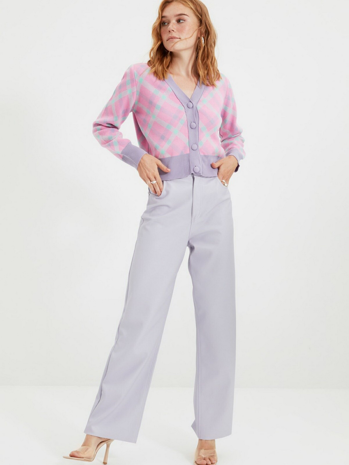 Свитры и кардиганы Trendyol модель TWOAW22HI0023/Lila Свитры и кардиганы Trendyol модель TWOAW22HI0023/Lila Фото