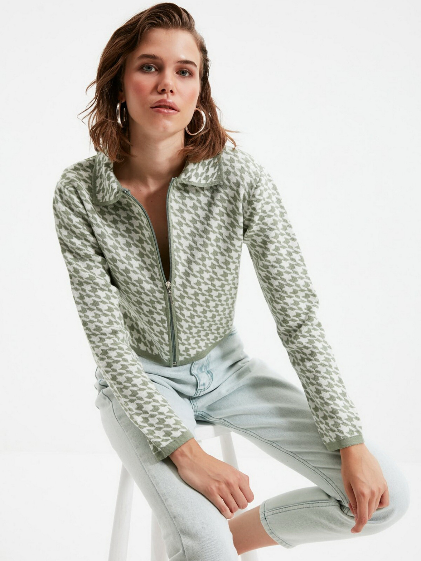 Свитры и кардиганы Trendyol модель TWOAW22HI0067/Mint Свитры и кардиганы Trendyol модель TWOAW22HI0067/Mint Фото