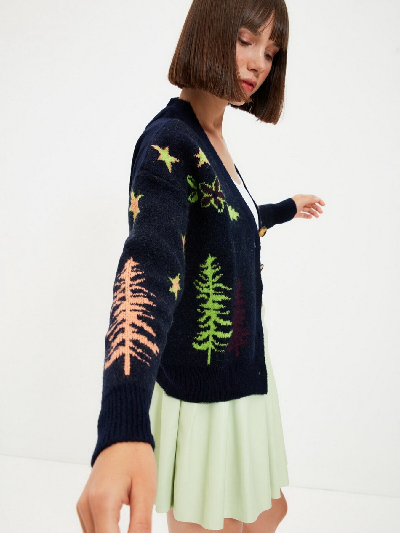 Свитры и кардиганы Trendyol модель TWOAW22HI0161/Lacivert Свитры и кардиганы Trendyol модель TWOAW22HI0161/Lacivert Фото