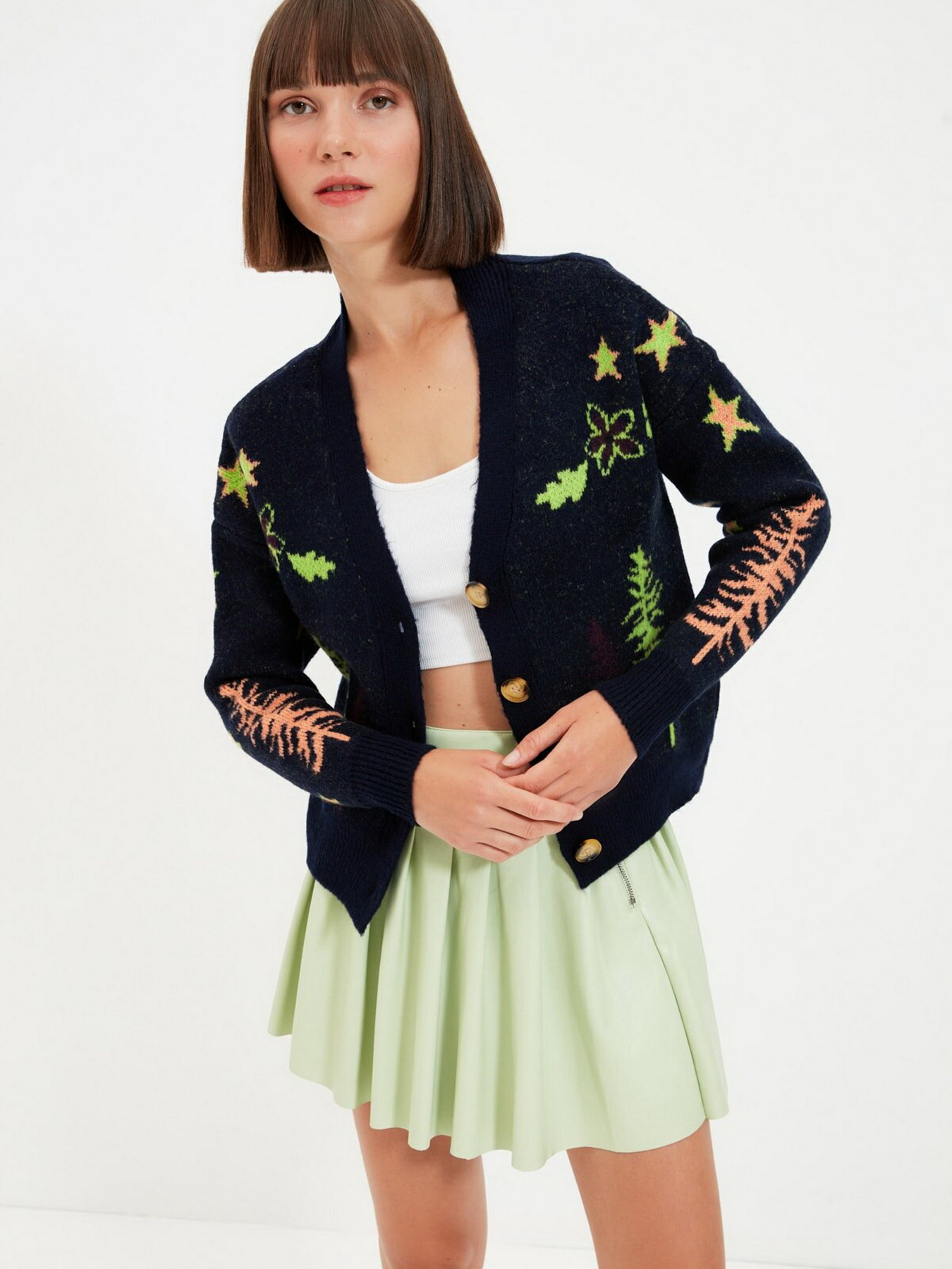 Свитры и кардиганы Trendyol модель TWOAW22HI0161/Lacivert Свитры и кардиганы Trendyol модель TWOAW22HI0161/Lacivert Фото
