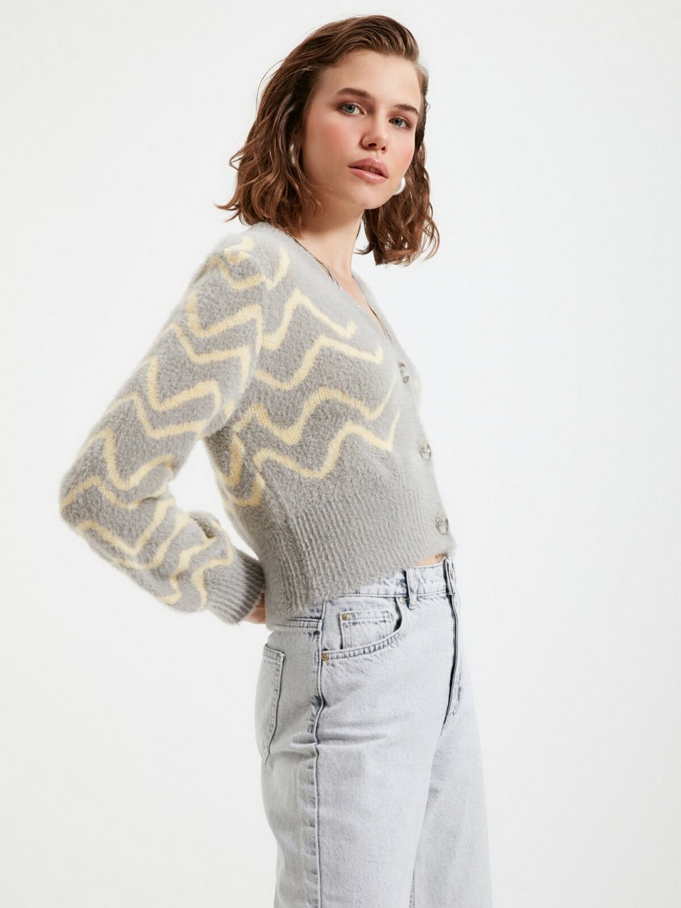 Свитры и кардиганы Trendyol модель TWOAW22HI0184/Gri Свитры и кардиганы Trendyol модель TWOAW22HI0184/Gri Фото