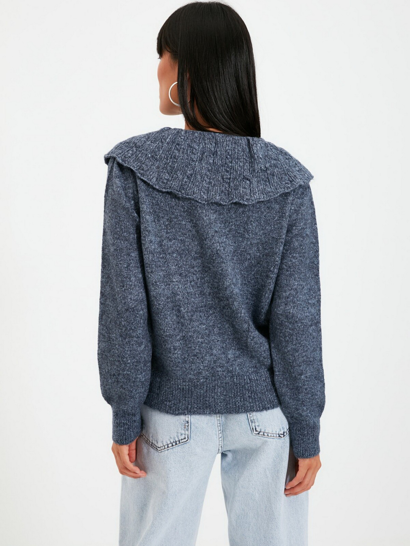 Свитры и кардиганы Trendyol модель TWOAW22HI0261/Indigo Свитры и кардиганы Trendyol модель TWOAW22HI0261/Indigo Фото