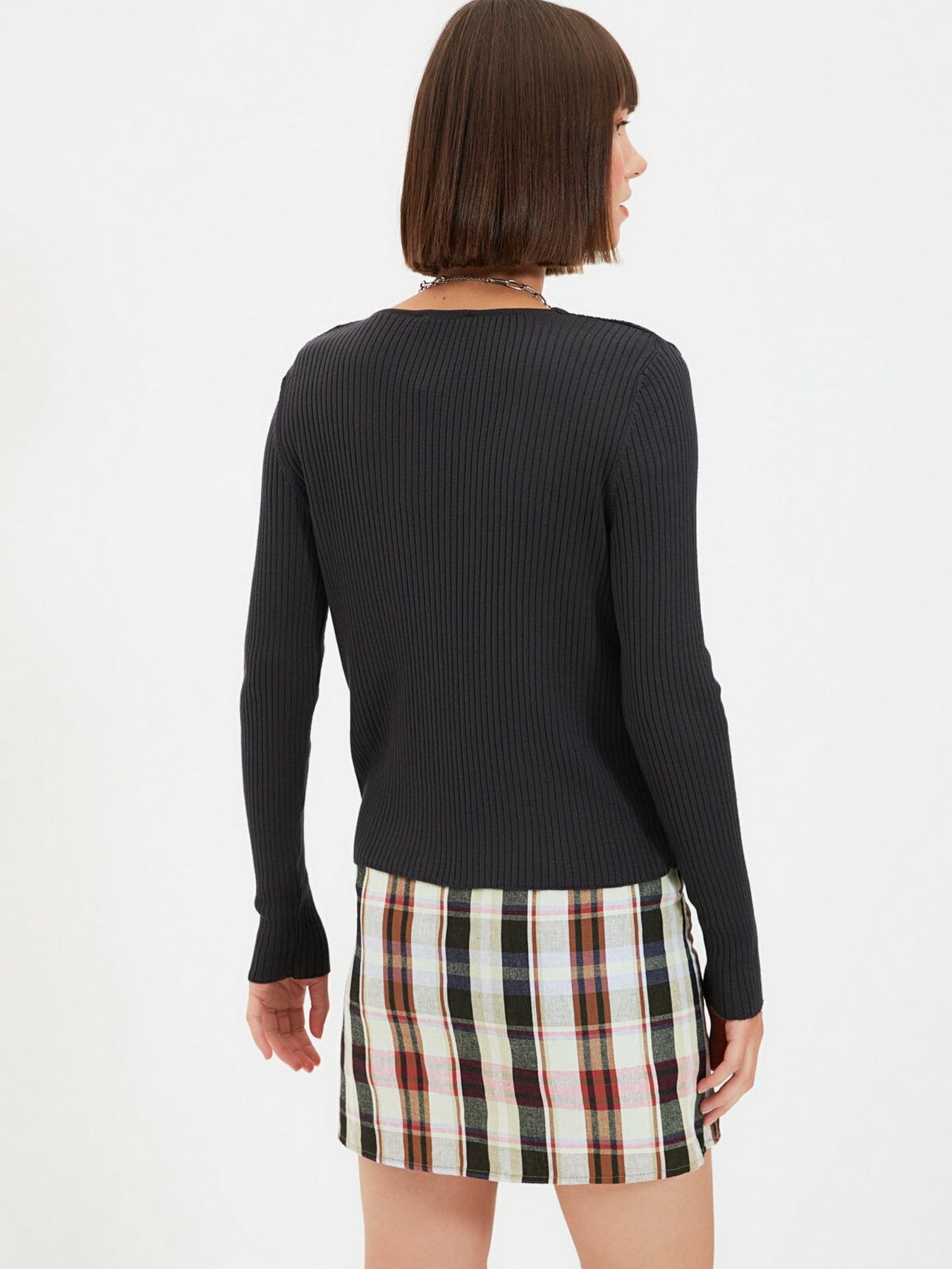 Свитры и кардиганы Trendyol модель TWOAW22HI0266/Antrasit Свитры и кардиганы Trendyol модель TWOAW22HI0266/Antrasit Фото