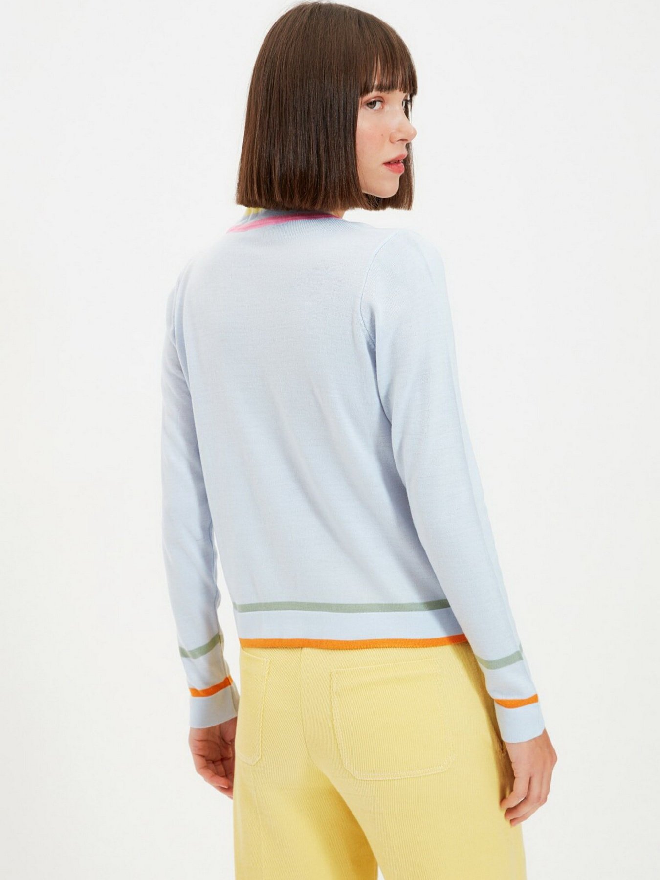Свитры и кардиганы Trendyol модель TWOAW22HI0276/Acik Mavi Свитры и кардиганы Trendyol модель TWOAW22HI0276/Acik Mavi Фото