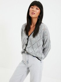 Светри та кардигани Trendyol модель TWOAW22HI0290/Gri Фото