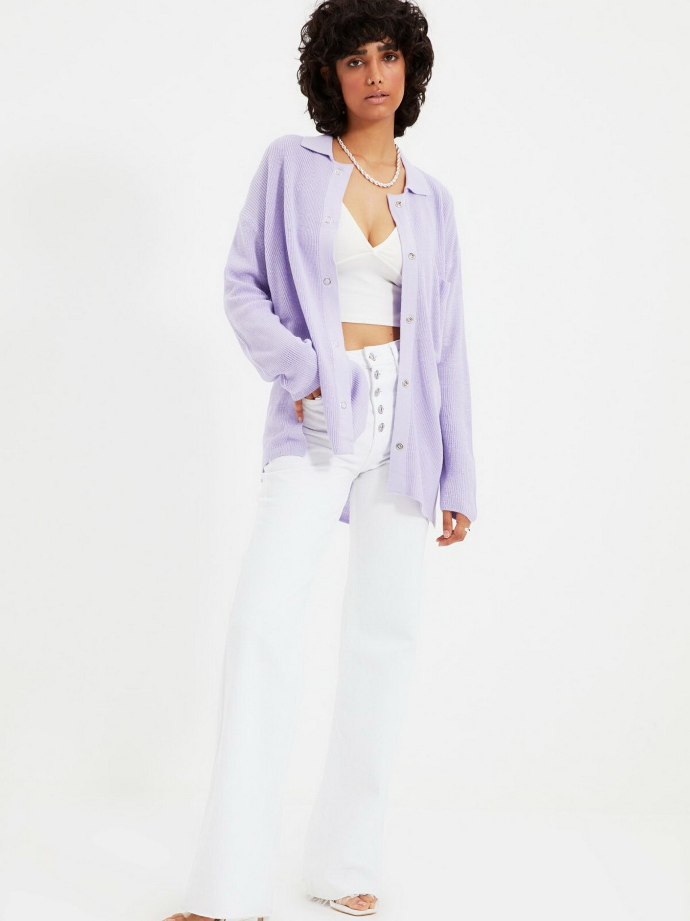 Свитры и кардиганы Trendyol модель TWOAW22HI0300/Lila Свитры и кардиганы Trendyol модель TWOAW22HI0300/Lila Фото