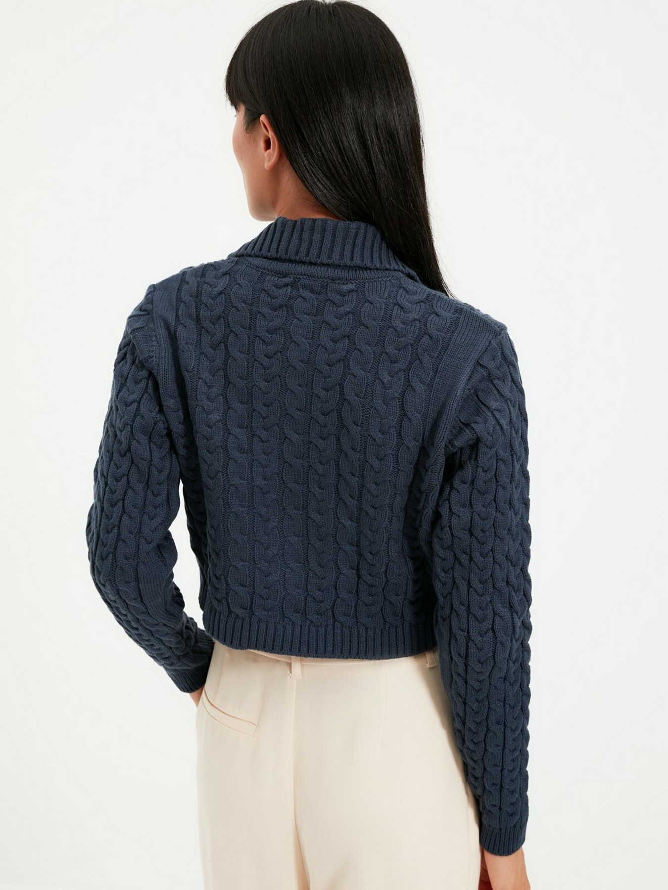 Свитры и кардиганы Trendyol модель TWOAW22HI0344/Indigo Свитры и кардиганы Trendyol модель TWOAW22HI0344/Indigo Фото