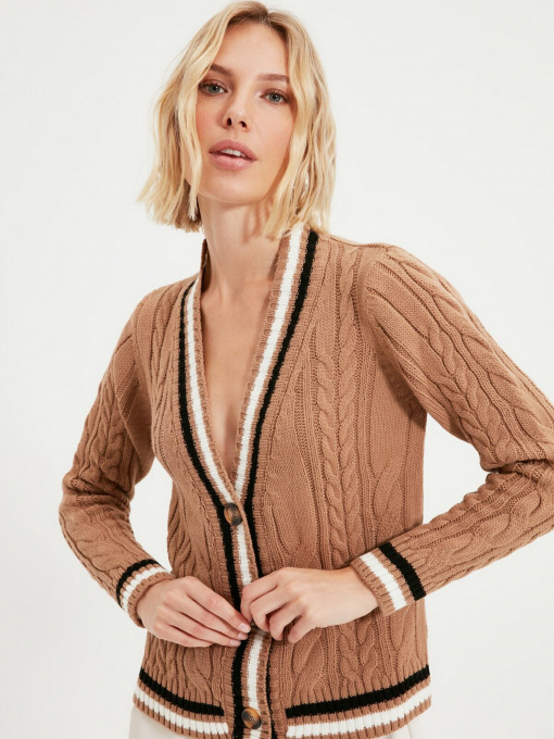 Свитры и кардиганы Trendyol модель TWOAW22HI0447/Kahverengi Фото