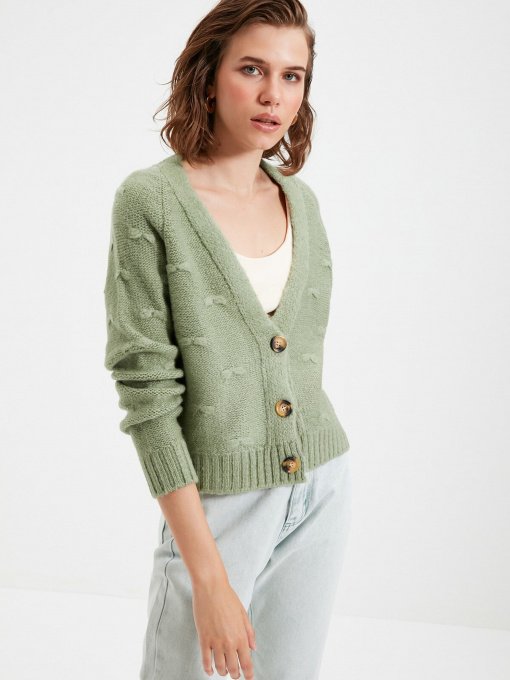 Свитры и кардиганы Trendyol модель TWOAW22HI0543/Mint Фото