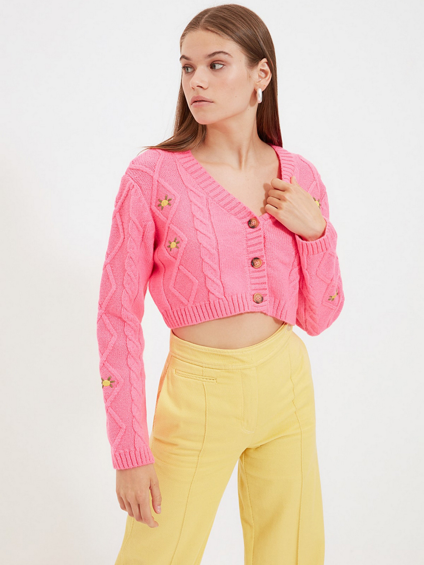 Свитры и кардиганы Trendyol модель TWOAW22HI0004/Pembe Свитры и кардиганы Trendyol модель TWOAW22HI0004/Pembe Фото