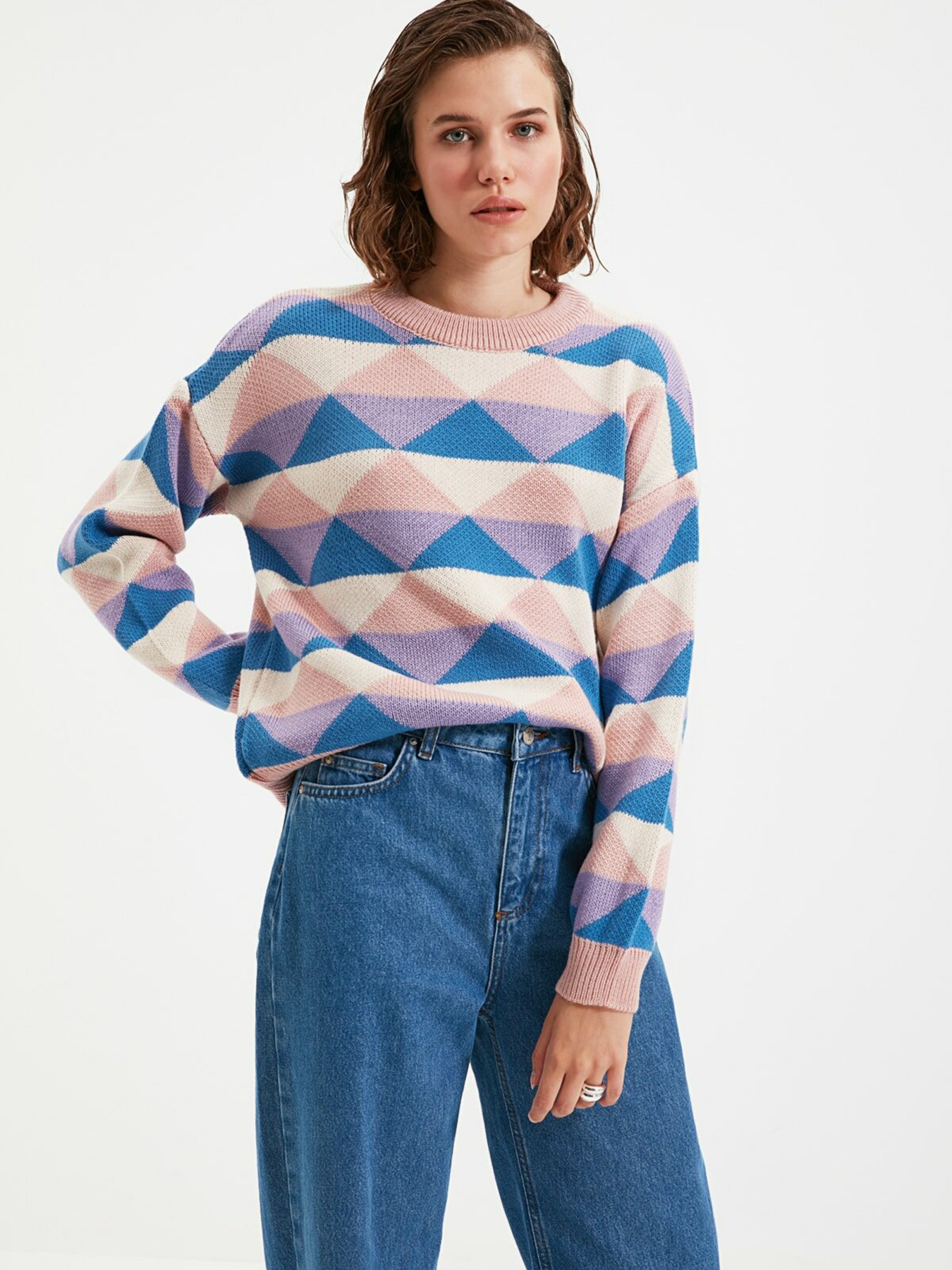 Свитры и кардиганы Trendyol модель TWOAW22KZ0011/Mavi Свитры и кардиганы Trendyol модель TWOAW22KZ0011/Mavi Фото