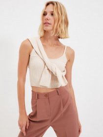 Свитры и кардиганы Trendyol модель TWOAW22HI0008/Bej Фото