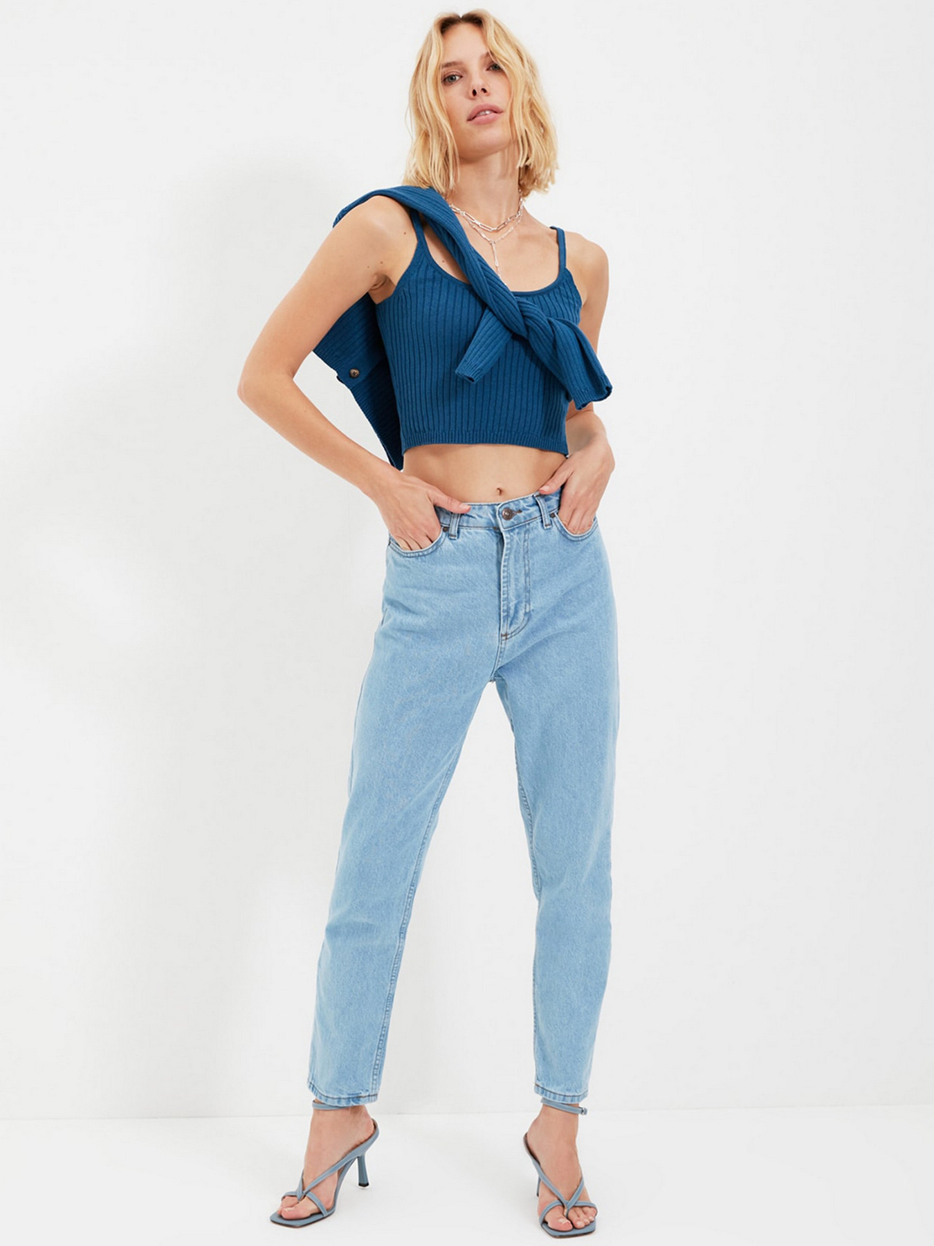 Свитры и кардиганы Trendyol модель TWOAW22HI0008/Indigo Свитры и кардиганы Trendyol модель TWOAW22HI0008/Indigo Фото
