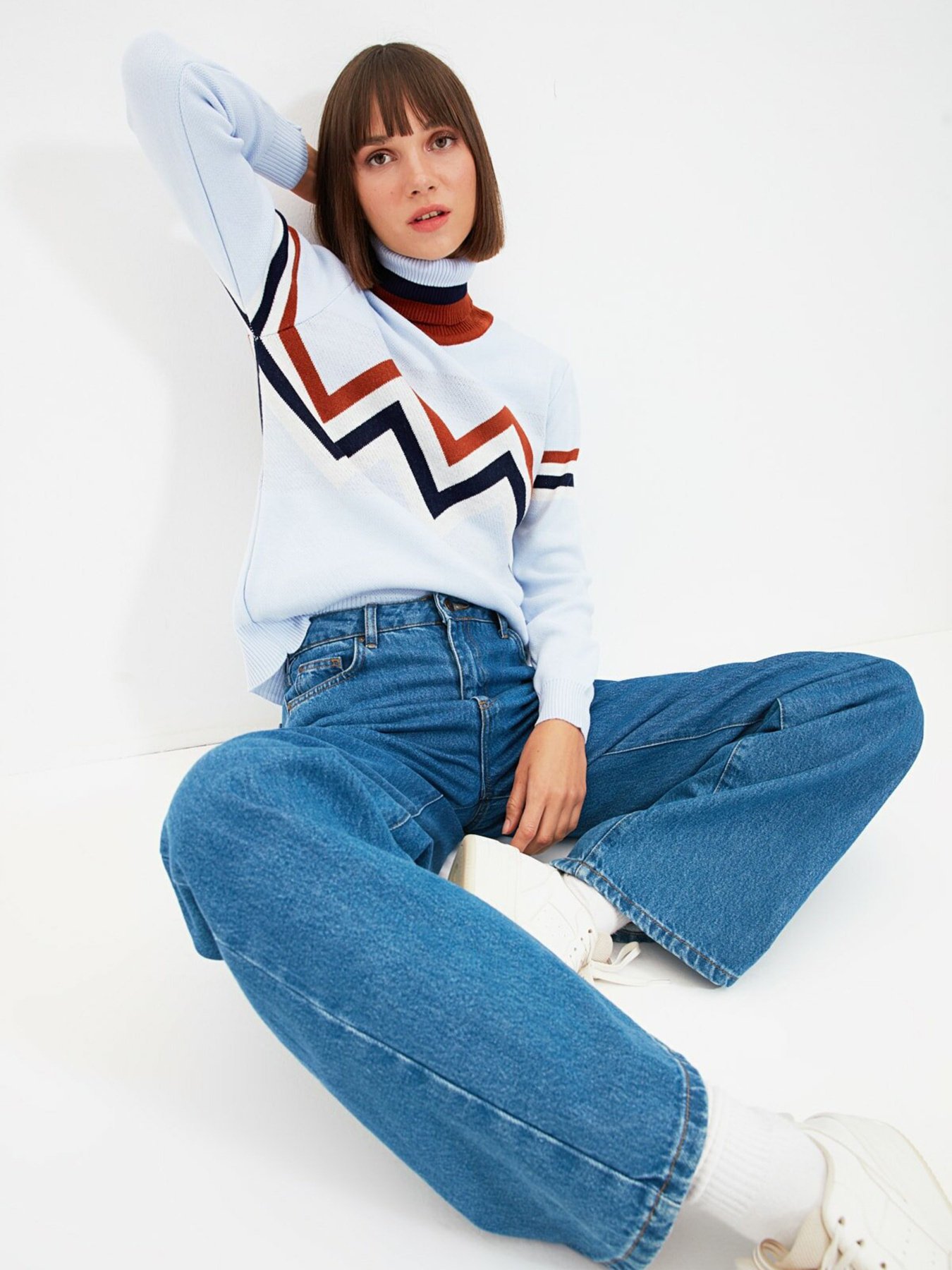 Свитры и кардиганы Trendyol модель TWOAW22KZ0200/Acik Mavi Свитры и кардиганы Trendyol модель TWOAW22KZ0200/Acik Mavi Фото