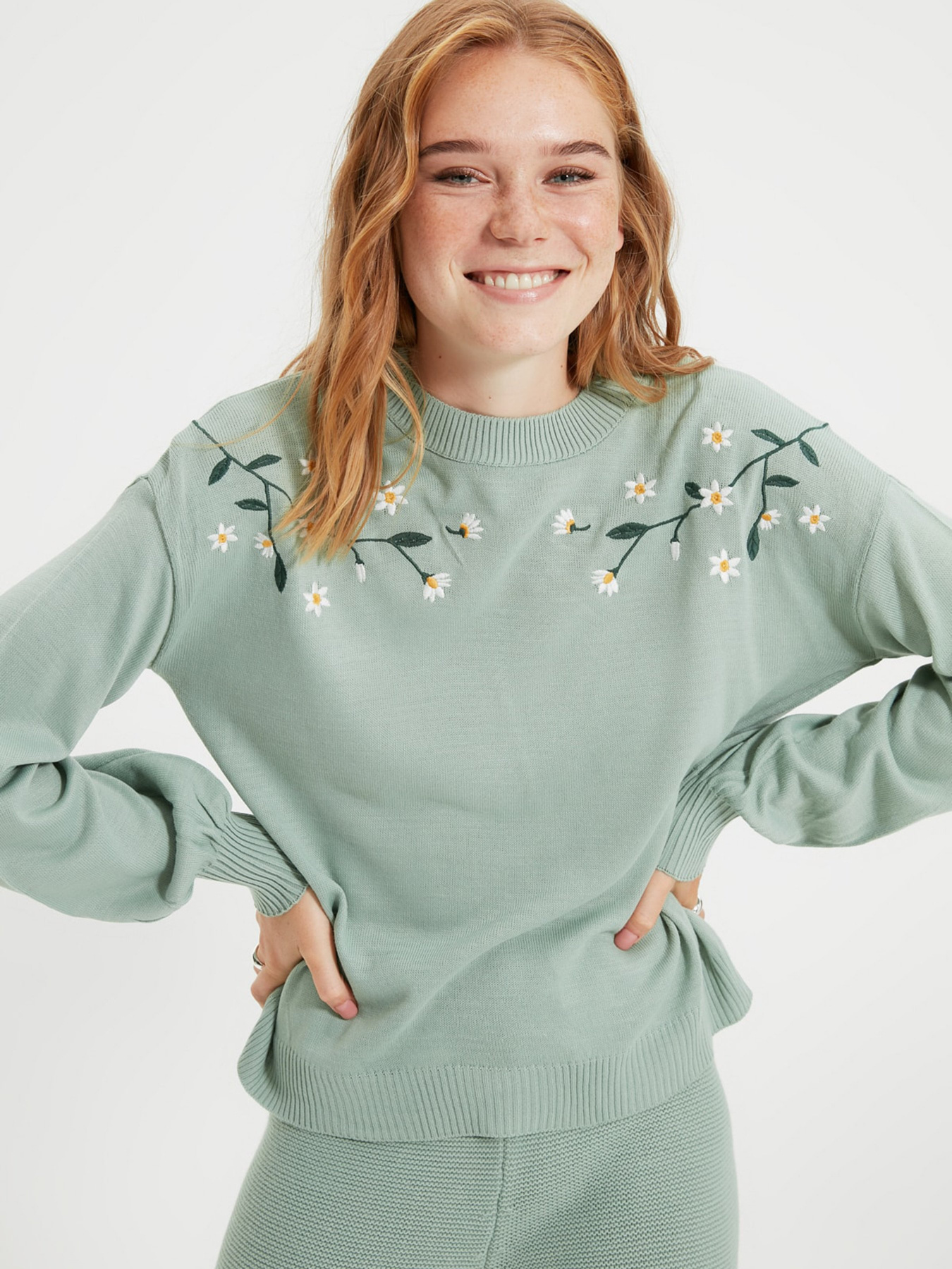 Свитры и кардиганы Trendyol модель TWOAW22KZ0211/Mint Фото