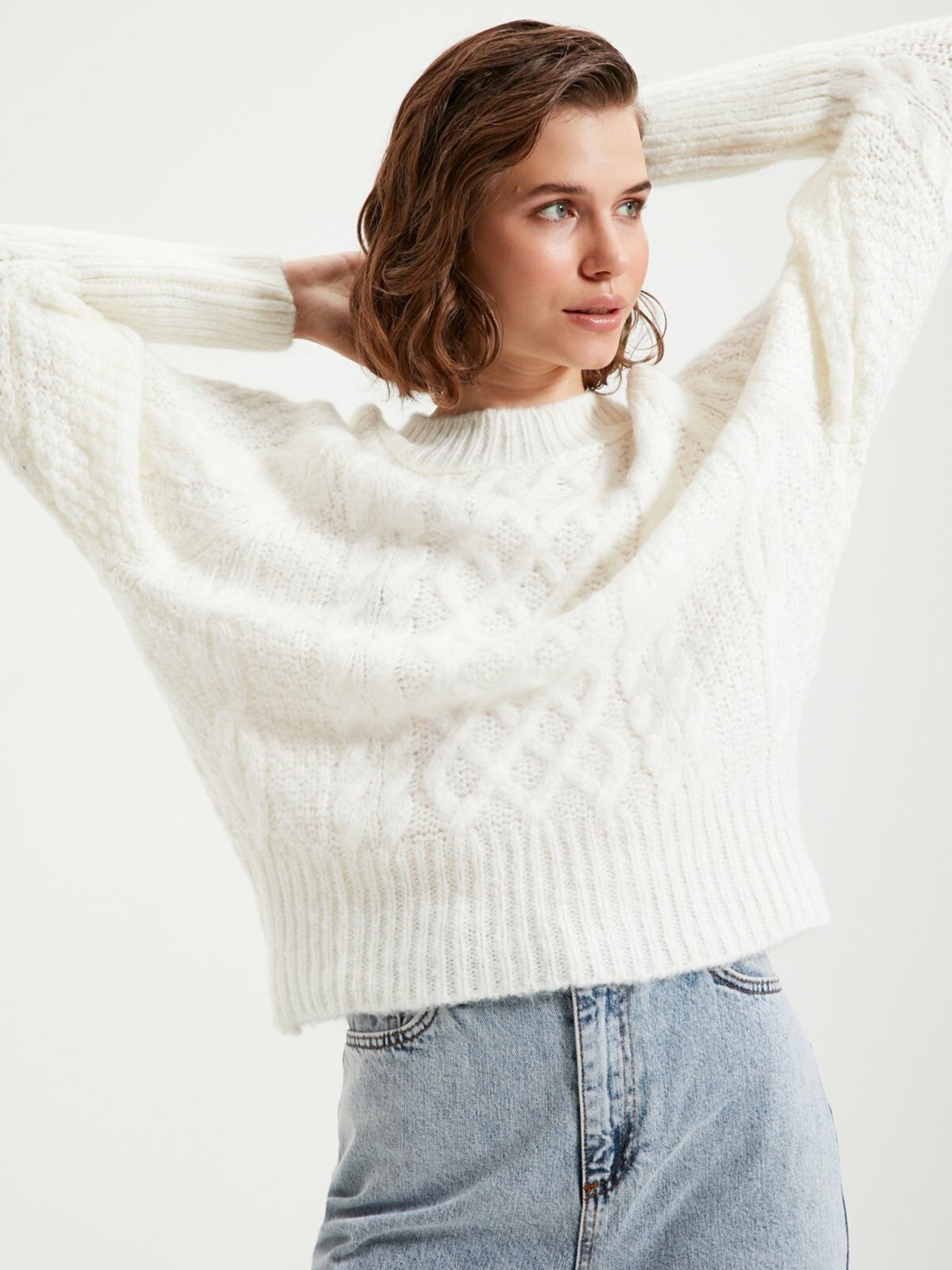Свитры и кардиганы Trendyol модель TWOAW22KZ0234/Ekru Свитры и кардиганы Trendyol модель TWOAW22KZ0234/Ekru Фото