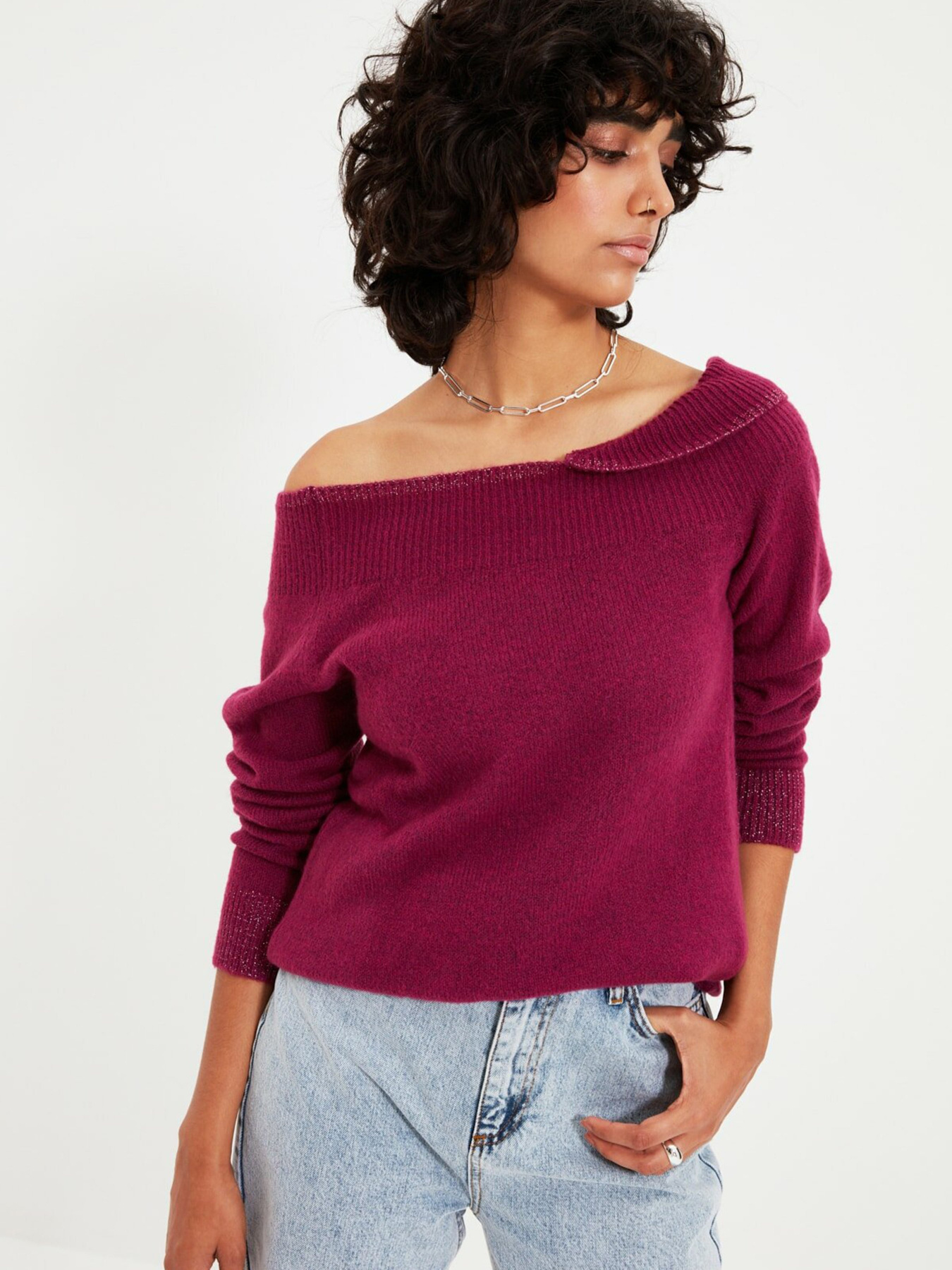 Свитры и кардиганы Trendyol модель TWOAW22KZ0247/Mor Фото