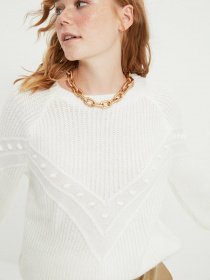 Свитры и кардиганы Trendyol модель TWOAW22KZ0256/Ekru Фото