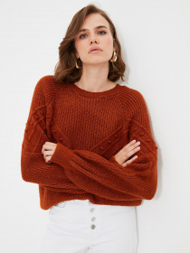 Свитры и кардиганы Trendyol модель TWOAW22KZ0256/Kahverengi Фото