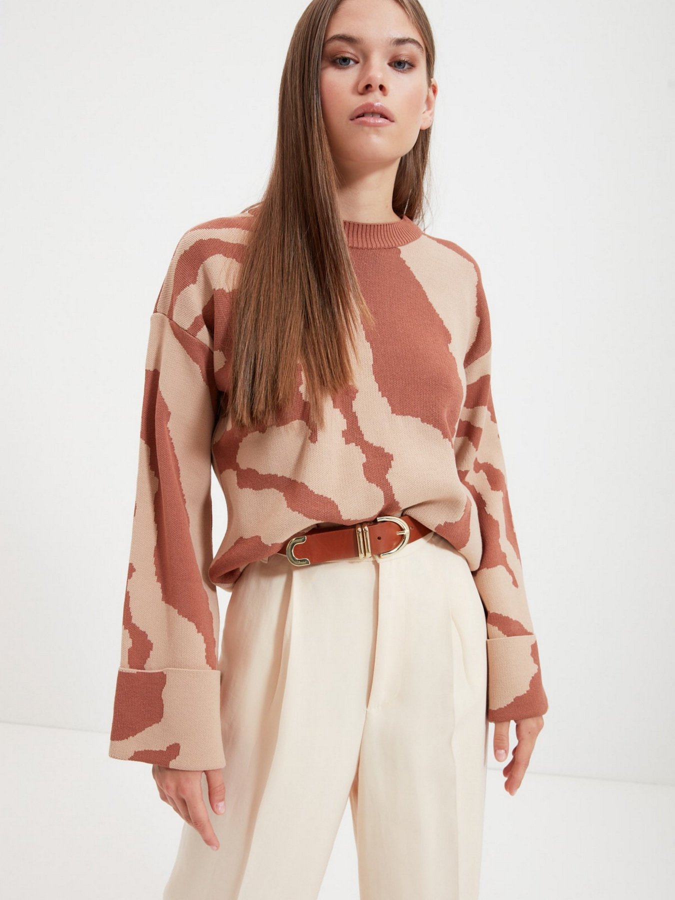 Свитры и кардиганы Trendyol модель TWOAW22KZ0229/Camel Свитры и кардиганы Trendyol модель TWOAW22KZ0229/Camel Фото