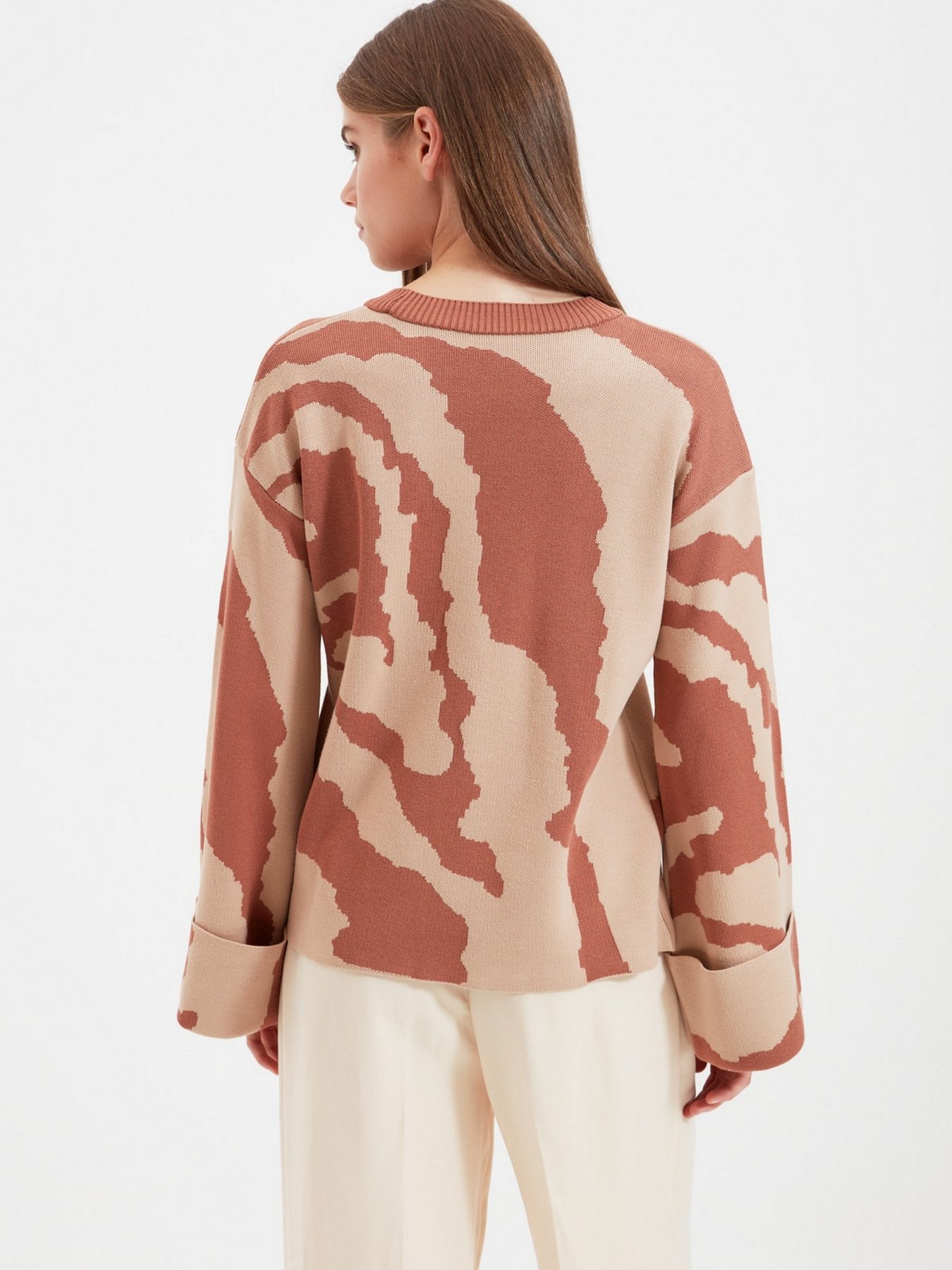 Свитры и кардиганы Trendyol модель TWOAW22KZ0229/Camel Свитры и кардиганы Trendyol модель TWOAW22KZ0229/Camel Фото