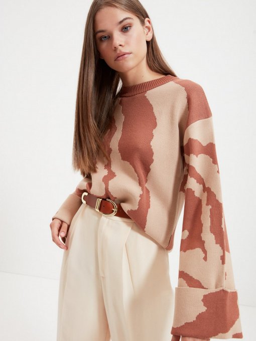 Свитры и кардиганы Trendyol модель TWOAW22KZ0229/Camel Фото