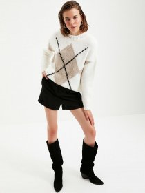 Свитры и кардиганы Trendyol модель TWOAW22KZ0263/Ekru Фото