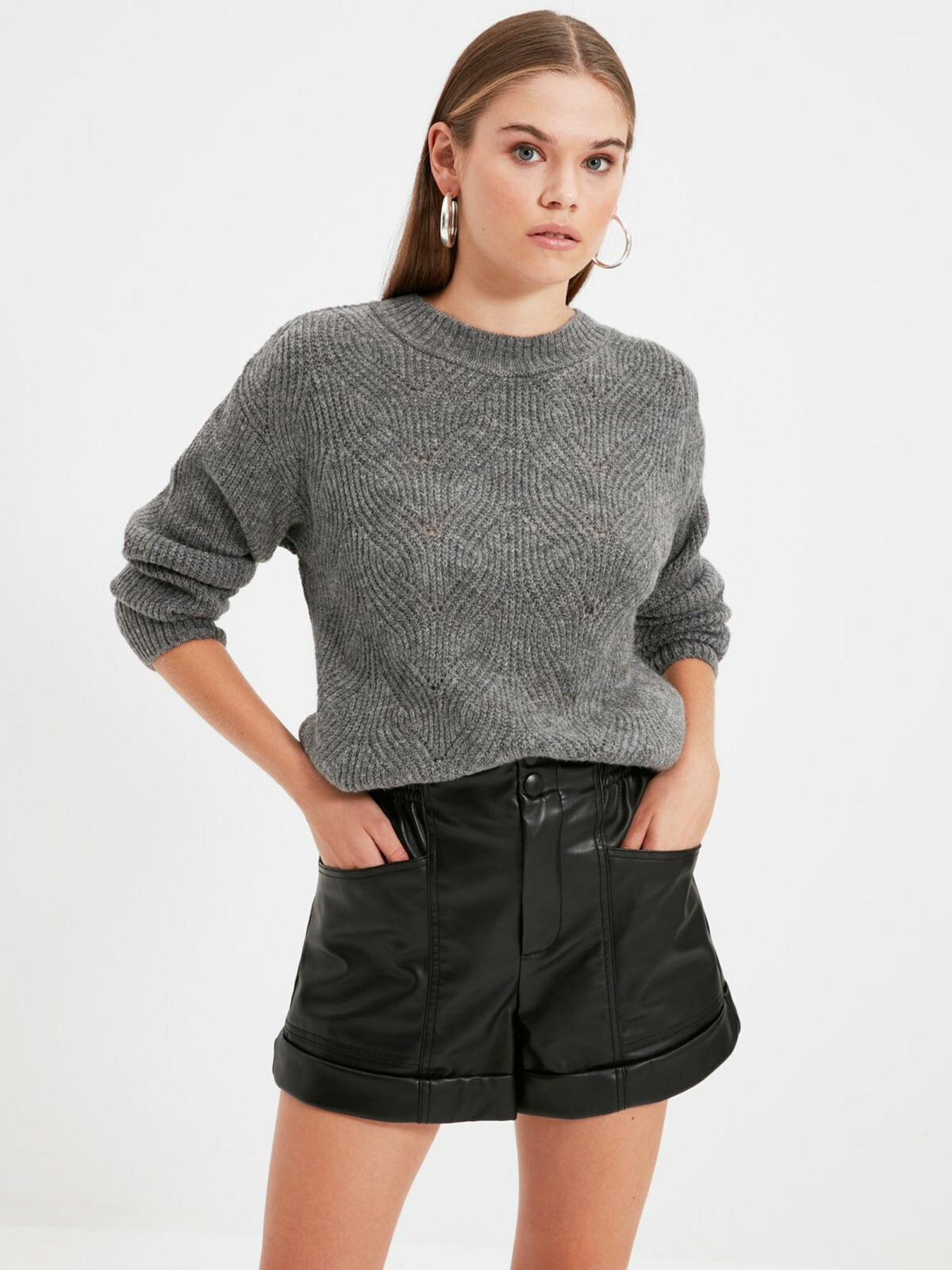 Свитры и кардиганы Trendyol модель TWOAW22KZ0266/Antrasit Свитры и кардиганы Trendyol модель TWOAW22KZ0266/Antrasit Фото