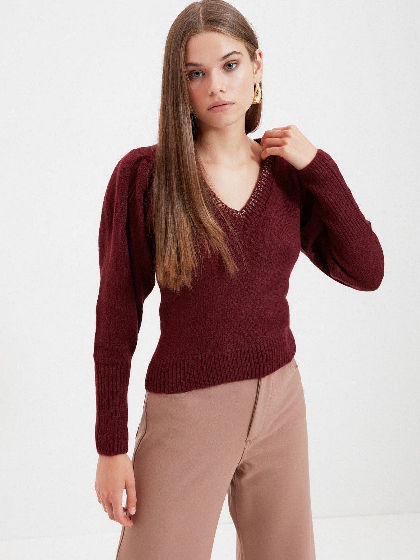 Свитры и кардиганы Trendyol модель TWOAW22KZ0237/Bordo Свитры и кардиганы Trendyol модель TWOAW22KZ0237/Bordo Фото