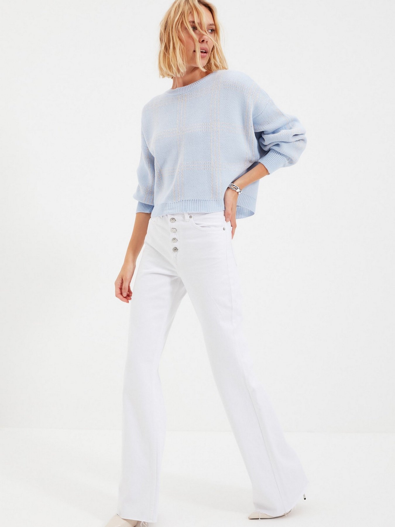 Свитры и кардиганы Trendyol модель TWOAW22KZ0514/Mavi Свитры и кардиганы Trendyol модель TWOAW22KZ0514/Mavi Фото