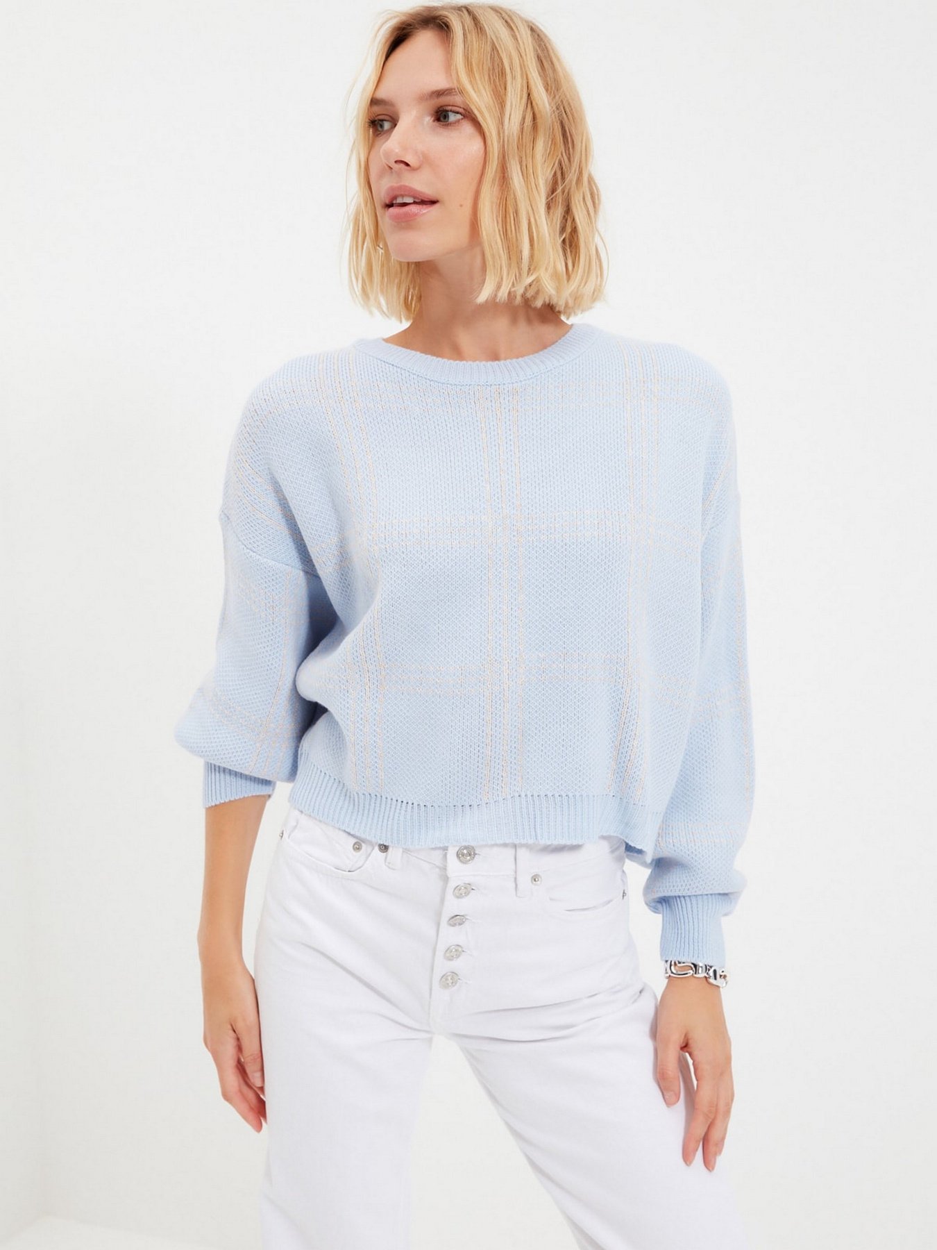 Свитры и кардиганы Trendyol модель TWOAW22KZ0514/Mavi Свитры и кардиганы Trendyol модель TWOAW22KZ0514/Mavi Фото