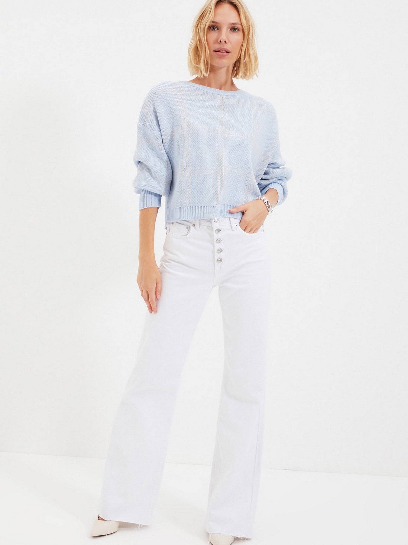 Свитры и кардиганы Trendyol модель TWOAW22KZ0514/Mavi Свитры и кардиганы Trendyol модель TWOAW22KZ0514/Mavi Фото