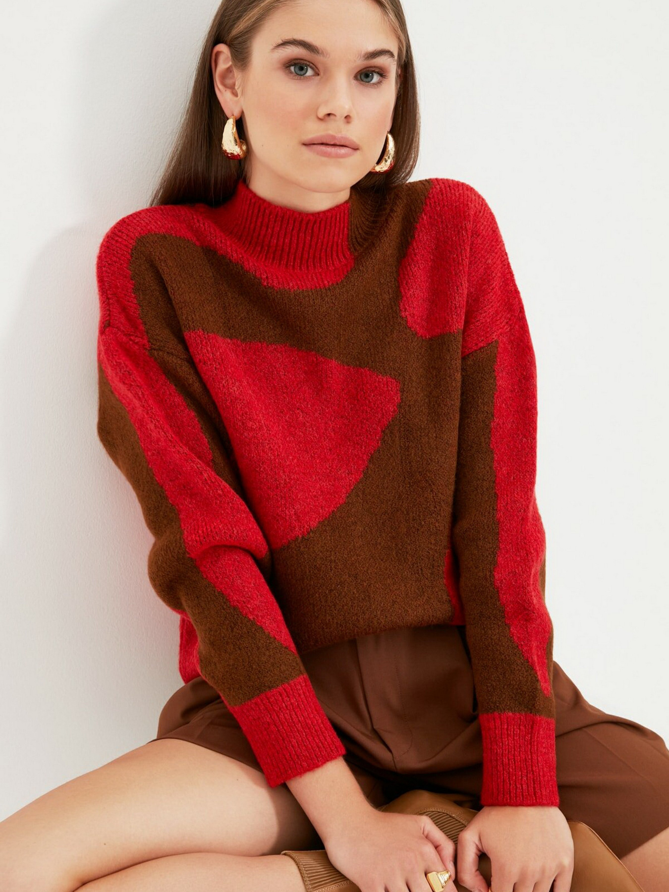 Свитры и кардиганы Trendyol модель TWOAW22KZ0472/Kiremit Свитры и кардиганы Trendyol модель TWOAW22KZ0472/Kiremit Фото