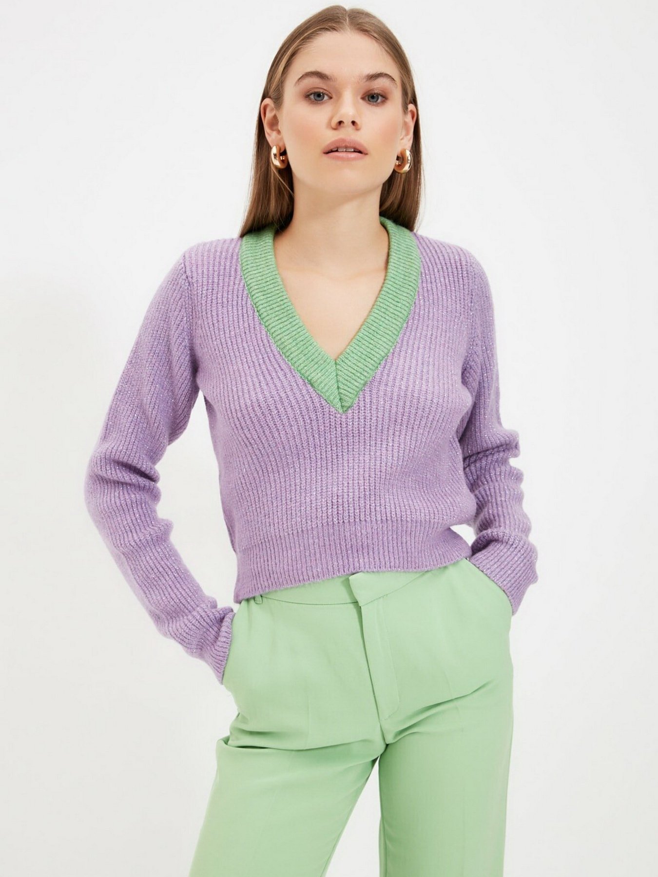Свитры и кардиганы Trendyol модель TWOAW22KZ0496/Lila Свитры и кардиганы Trendyol модель TWOAW22KZ0496/Lila Фото