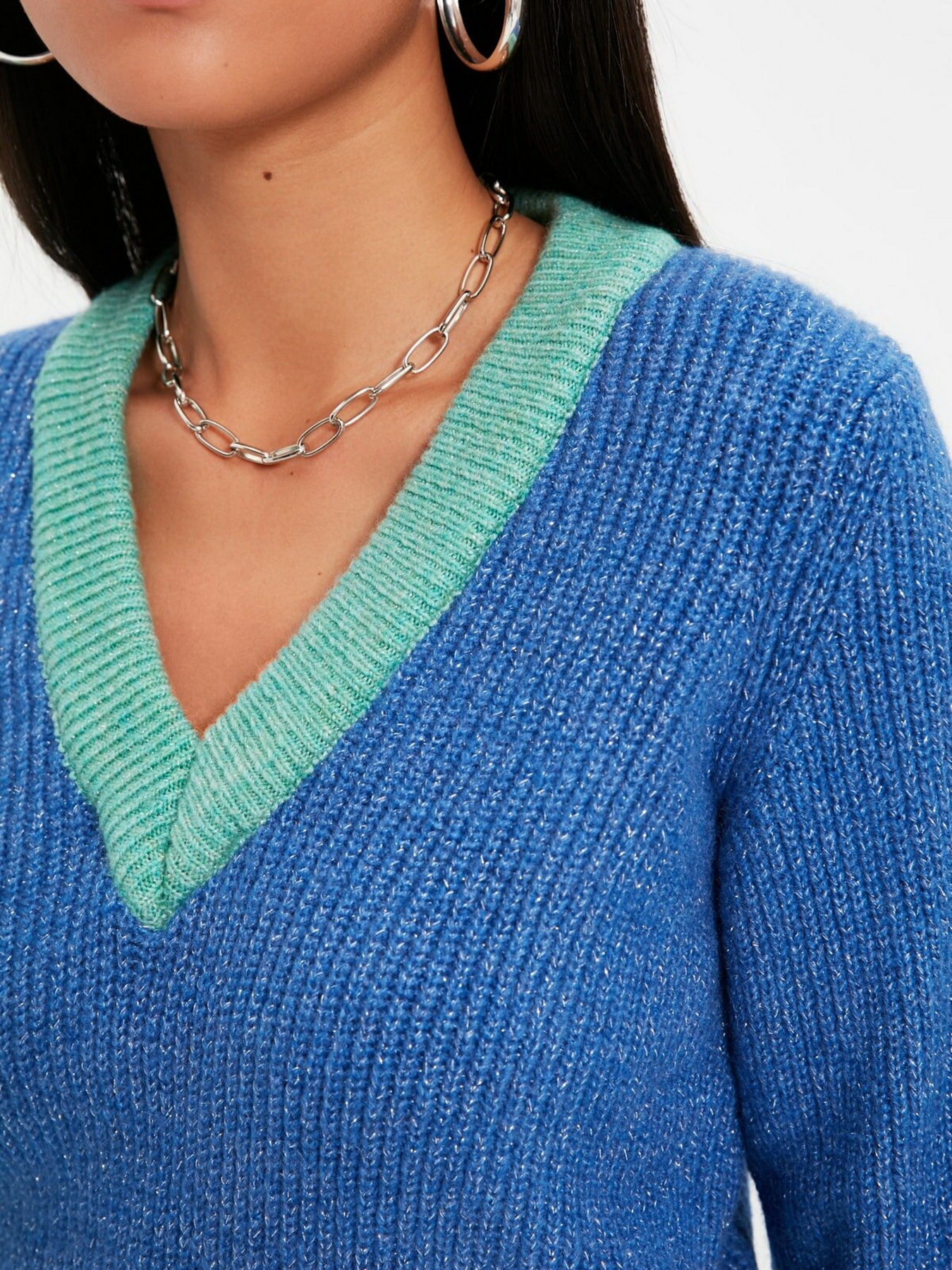 Свитры и кардиганы Trendyol модель TWOAW22KZ0496/Mavi Свитры и кардиганы Trendyol модель TWOAW22KZ0496/Mavi Фото