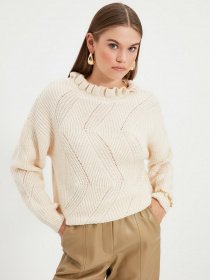 Свитры и кардиганы Trendyol модель TWOAW22KZ0505/Ekru Фото