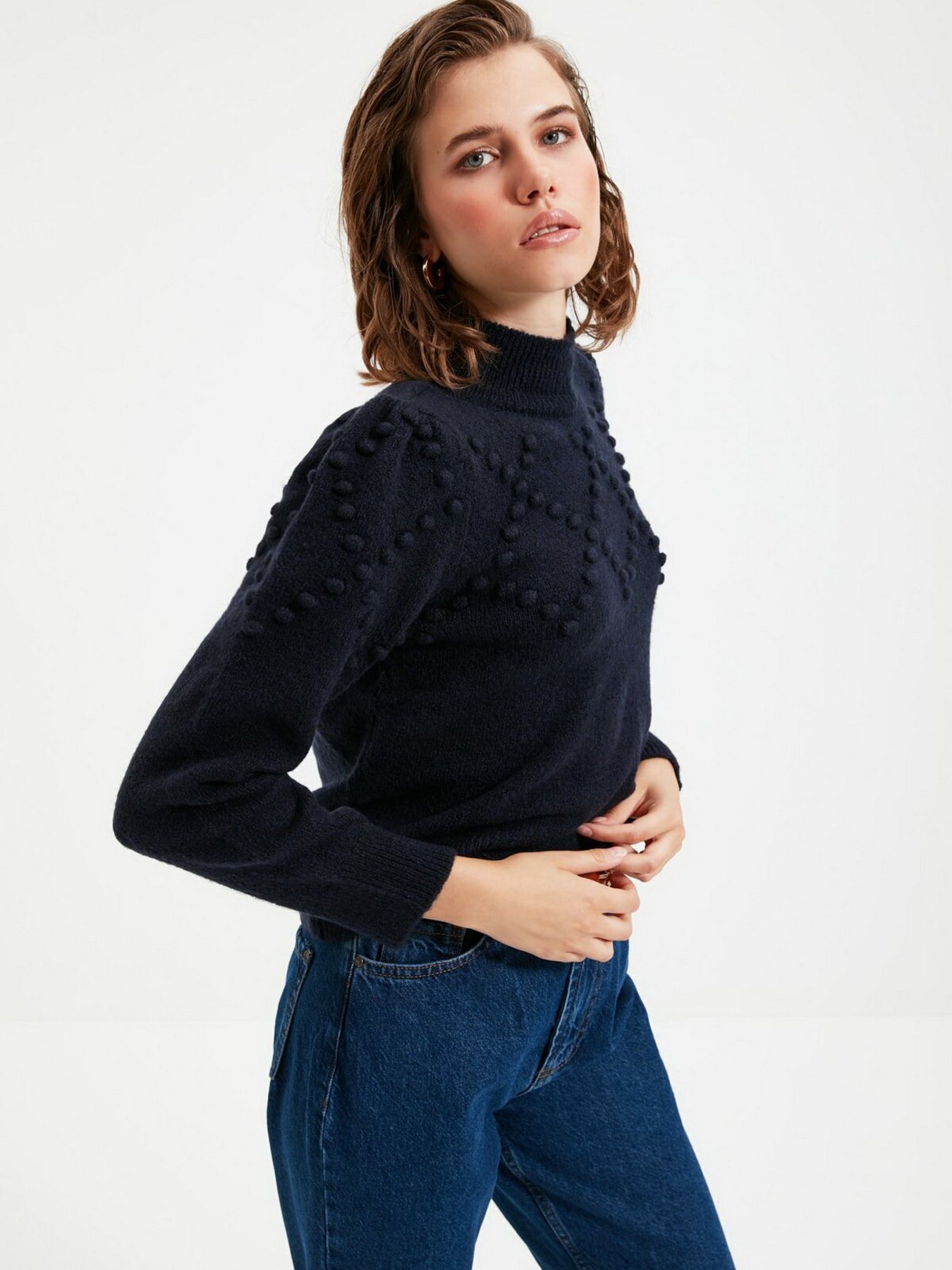 Свитры и кардиганы Trendyol модель TWOAW22KZ0506/Lacivert Свитры и кардиганы Trendyol модель TWOAW22KZ0506/Lacivert Фото