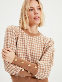 Свитры и кардиганы Trendyol модель TWOAW22KZ0529/Camel Фото