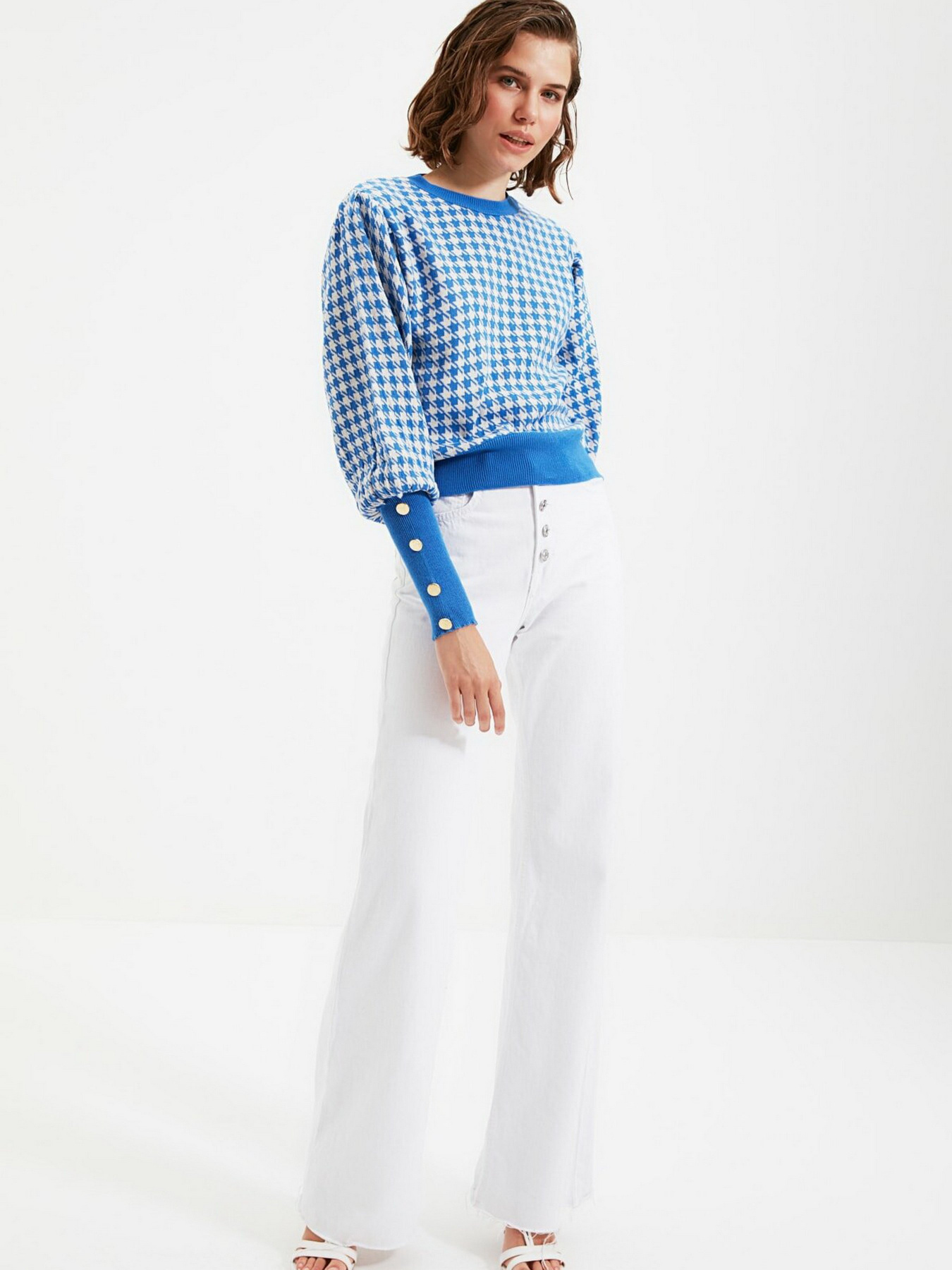 Свитры и кардиганы Trendyol модель TWOAW22KZ0529/Mavi Свитры и кардиганы Trendyol модель TWOAW22KZ0529/Mavi Фото