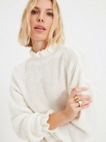 Свитры и кардиганы Trendyol модель TWOAW22KZ0530/Ekru Фото