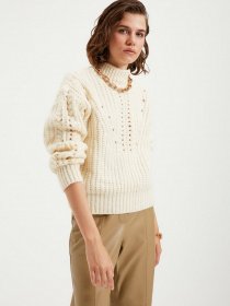 Свитры и кардиганы Trendyol модель TWOAW22KZ0674/Ekru Фото