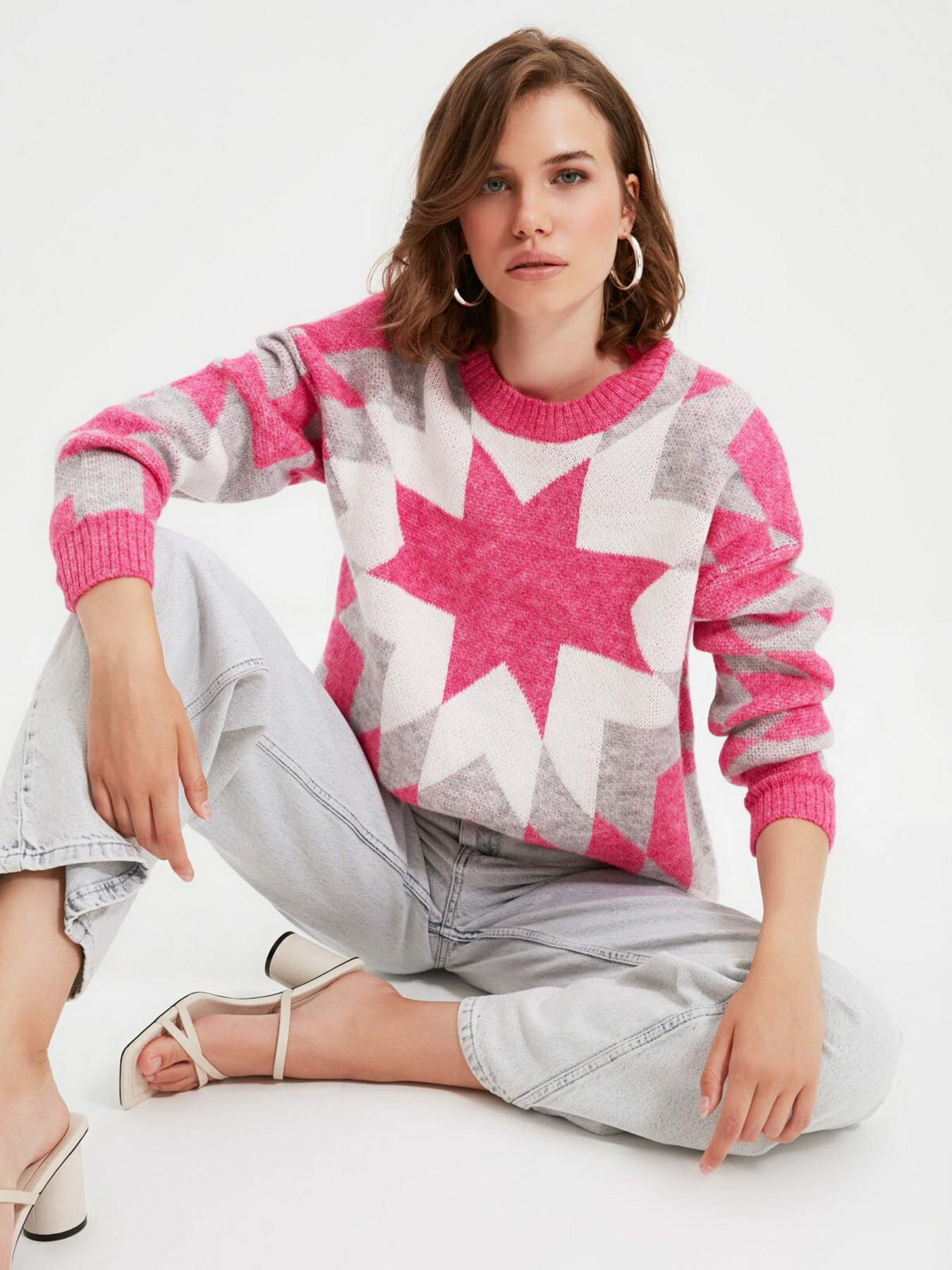 Свитры и кардиганы Trendyol модель TWOAW22KZ0681/Pembe Свитры и кардиганы Trendyol модель TWOAW22KZ0681/Pembe Фото