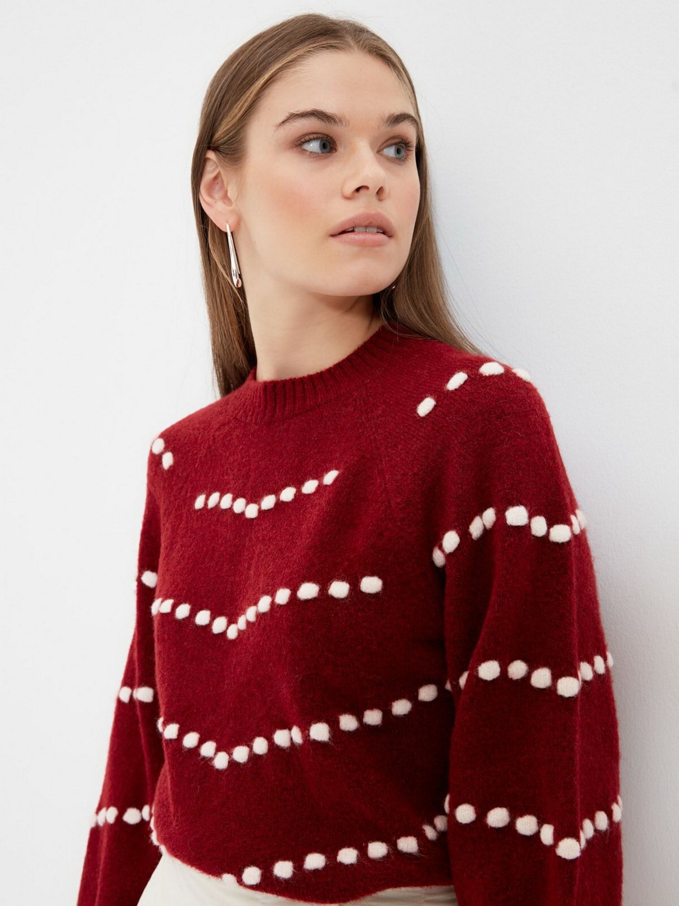 Свитры и кардиганы Trendyol модель TWOAW22KZ0707/Bordo Свитры и кардиганы Trendyol модель TWOAW22KZ0707/Bordo Фото