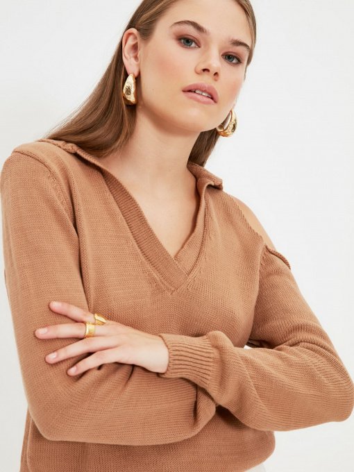Свитры и кардиганы Trendyol модель TWOAW22KZ0783/Camel Фото