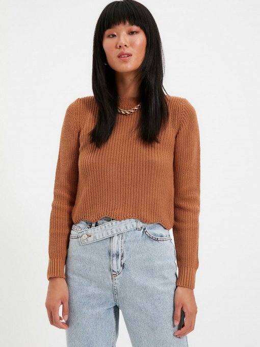 Свитры и кардиганы Trendyol модель TWOAW22KZ0882/Camel Фото