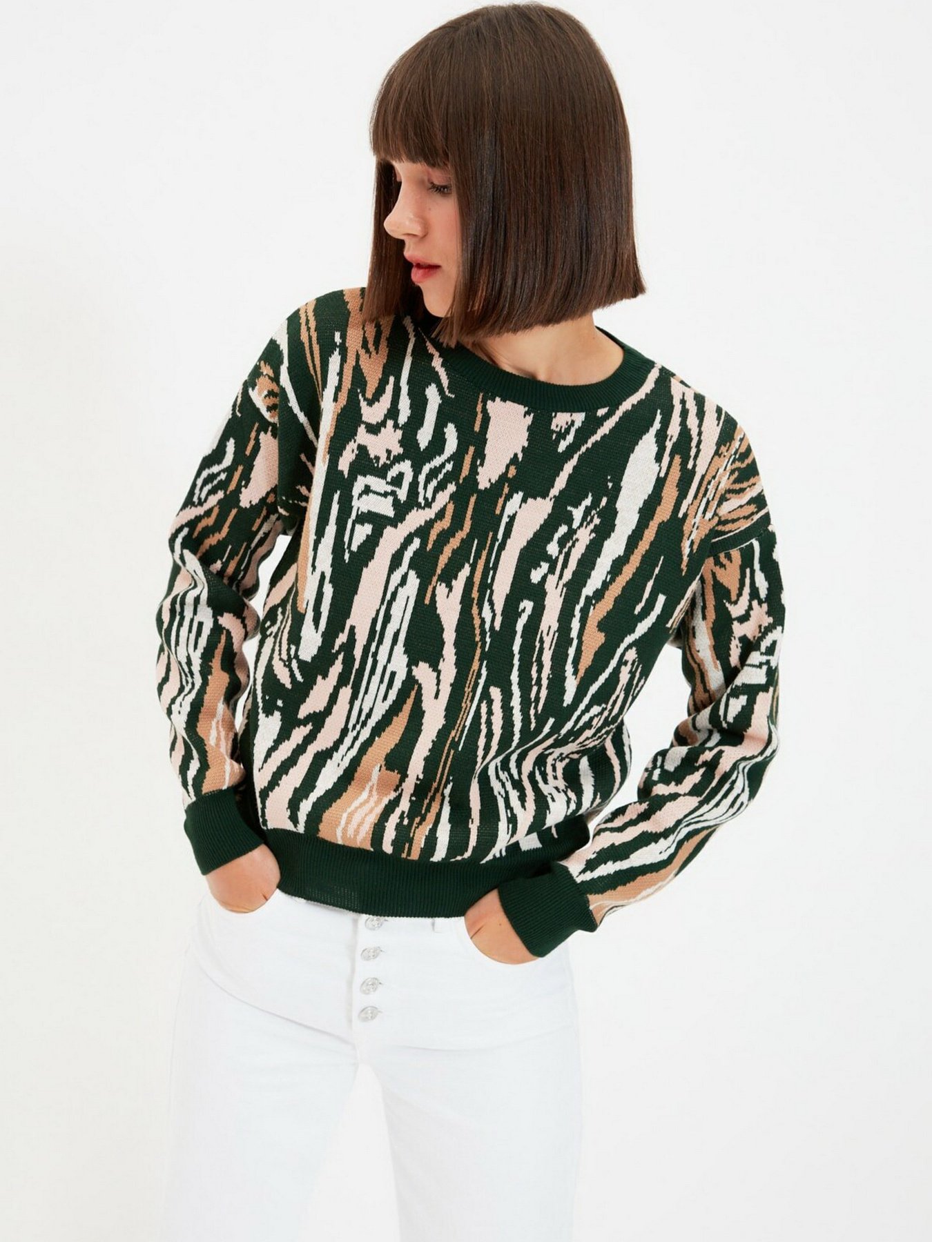 Свитры и кардиганы Trendyol модель TWOAW22KZ0909/Zumrut Yesili Фото