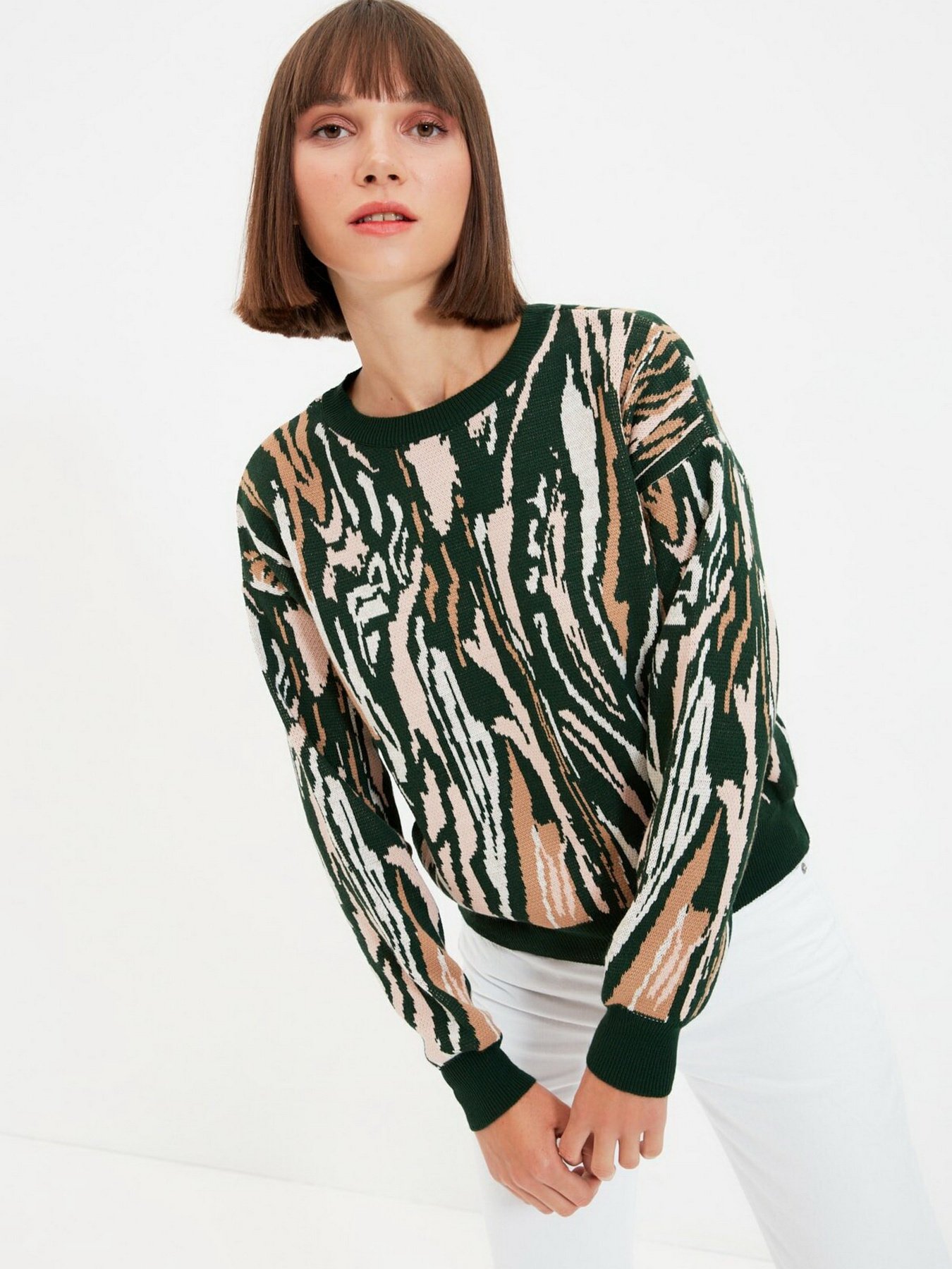 Свитры и кардиганы Trendyol модель TWOAW22KZ0909/Zumrut Yesili Фото